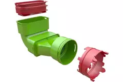 Ubbink Air Excellent 48C - 55SC riduzione della curva a 90° - verticale
