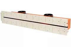 Diffusore a feritoia senza telaio Ergovent 1050 mm con diametro di raccordo 125 mm - climatizzazione - 1 feritoia