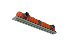 Griglia lineare intonacabile senza cornice Ergovent 1000 mm con diametro di collegamento 75 mm - standard