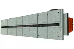 Griglia lineare intonacabile senza cornice Ergovent 1000 mm con diametro di collegamento 75 mm – profilo