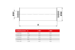 Silenziatore Spiro-SAFE premium diametro 630 mm - lunghezza 600 mm con anima (isolamento 100 mm) senza raccordi a innesto