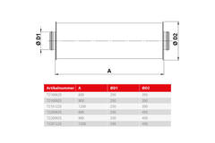 Silenziatore Spiro-SAFE premium diametro 250 mm - lunghezza 1200 mm (isolamento 100 mm)