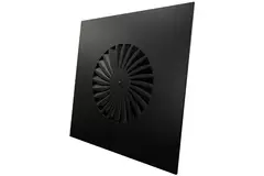 Diffusore a vortice a lame fisse quadrate da 400 mm - SWS 400 RAL 9005 30% lucido