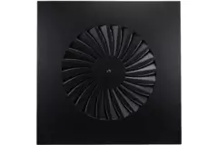 Diffusore a vortice a lame fisse 600mm quadrato - SWS 600 RAL 9005 30% lucido