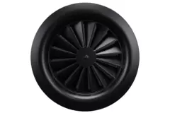 Diffusore a vortice rotondo 125 mm vite centrale - SWR125 RAL9005 30% lucido
