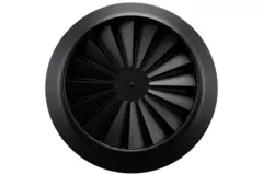 Diffusore a vortice rotondo 125 mm vite centrale - SWR125 RAL9005 30% lucido