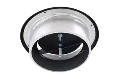 Valvola di scarico per ventilazione 125 mm metallo - E-DVS125 RAL9005 30% lucido
