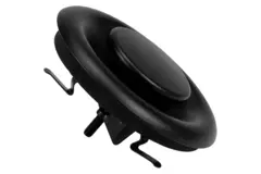 Valvola di scarico di ventilazione in metallo 125 mm con clip a molla - DVS-C125 - RAL 9005 30% lucido