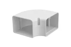 ClimaConnect 90° curva piatta per canale di montaggio 75 mm - RAL 9010