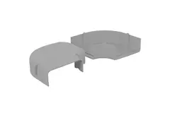 ClimaConnect 90° curva piatta per canale di montaggio 100 mm - RAL 9010