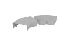 ClimaConnect Curva piatta a 45° per canale di montaggio 75 mm - RAL 9010