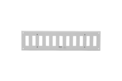 Griglia a muro regolabile 500x100 mm in metallo - RAL 9016