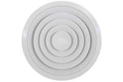 Diffusore a soffitto rotondo con motivo fisso Ø 150 mm - RAL9010