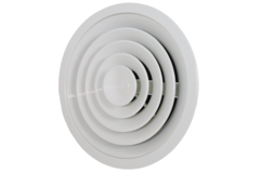 Diffusore a soffitto rotondo con motivo fisso Ø 350 mm - RAL9010
