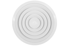 Diffusore a soffitto rotondo con motivo fisso Ø 150 mm - RAL9016