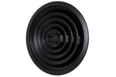 Diffusore a soffitto rotondo con motivo fisso Ø 150 mm - RAL9005 30% lucido