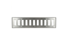 Wandrooster verstelbaar 500x100mm metaal - Ongecoat