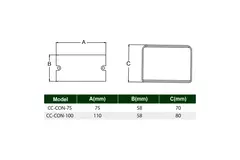Raccordo ClimaConnect per canale di montaggio 100 mm - RAL 9010