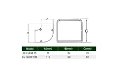 ClimaConnect 90° curva piatta per canale di montaggio 100 mm - RAL 9010