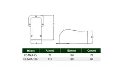 Tappo a parete ClimaConnect per canale di montaggio 75 mm - RAL 9010