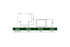 Pezzo a T ClimaConnect per canale di montaggio 100 mm - RAL 9010