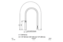 Sensore di temperatura a cavo Belimo PT1000 50x6 mm - 2 metri - 01CT-1BH