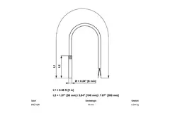 Sensore di temperatura a cavo Belimo NTC10k (10k2) 50x6 mm - 2 metri - 01CT-1LH
