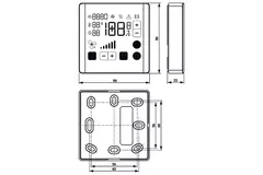 Modulo di controllo ambiente Belimo per CO₂, umidità e temperatura - Display touch ePaper - MP-Bus - P-22RTM-1800D-1