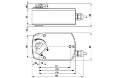 Attuatore per valvole rotanti Belimo con ritorno a molla 24V - apertura/chiusura - 4 Nm - LF24