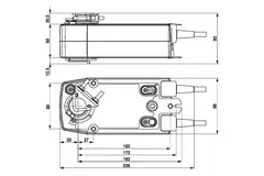 Attuatore rotativo Belimo con ritorno a molla 24V - apertura/chiusura - 10 Nm - NF24A-S2