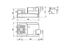 Azionamento per valvole modulanti Belimo con morsetti di collegamento 24 V - 2-10 V - 20 Nm - SM24A-SR-TP