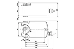 Attuatore per valvole modulanti Belimo con ritorno a molla 24V - 2-10V - MP-Bus - 4 Nm - LF24-SR