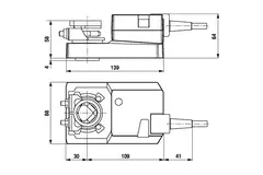 Attuatore per valvola rotante Belimo 24V - apertura/chiusura e 3 punti - 20 Nm - SM24A