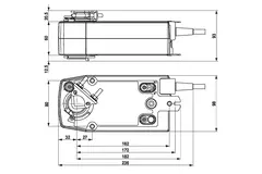 Attuatore per valvole modulanti Belimo con ritorno a molla 24V - 2-10V - 10 Nm - NF24A-SR