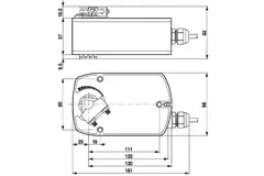 Attuatore rotativo Belimo con ritorno a molla 100-240V - apertura/chiusura - 4 Nm - LF230