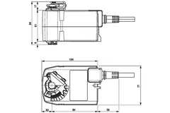 Attuatore rotativo Belimo con ritorno a molla 24V - apertura/chiusura - 2,5 Nm - TF24