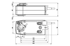 Attuatore per valvole rotanti Belimo con ritorno a molla 24-240V - 20 Nm - SFA