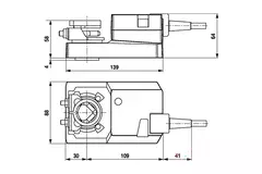 Attuatore per valvole modulanti Belimo 24V - 2-10V - 20 Nm - SM24A-SR