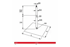 Supporto per tubi Spiro regolabile Econox - 300x300 mm