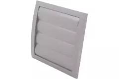 Griglia di aerazione a sovrapressione con grata alettata diametro 150x150: 100 grigia - ND10ZP