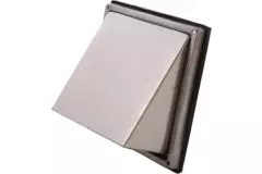 Griglia frontale in acciaio inox da 100 mm con serranda di non ritorno in entrata alta - EL-SS-BD100 SS