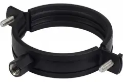 Staffa metallica diametro 150 mm con gomma (spedizione a carico del destinatario) RAL9005
