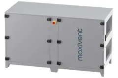 Unità di trattamento aria Maxivent WTW con scambiatore a controcorrente da 2800 m³/h con batteria ad acqua calda in posizione orizzontale a destra - PHE 2800 H WOJR