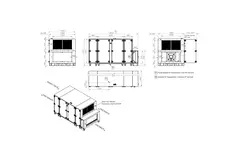 Unità di trattamento aria Maxivent WTW con scambiatore a controcorrente da 5000 m³/h con batteria ad acqua calda in posizione orizzontale a destra - PHE 5000 H WOJR T 01