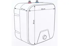 Scaldabagno elettrico da cucina Kizura Close-in da 10 L