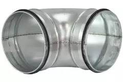 Curva tonda corta spiro 90° Ø 80 mm per tubo spiro