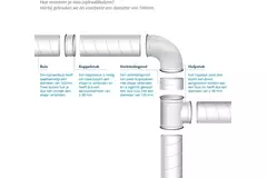 Curva tonda Spiro 15° Ø 100 mm - personalizzazione RAL7035