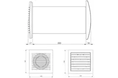 Aspiratore Ø 128 mm Bianco con termostato - SPKT125