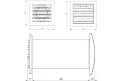 Aspiratore Ø 103 mm Bianco con termostato - SPKT100