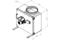 Aspiratore a cassetta Ruck MPS con motore EC 4675 m³/h diametro 354 - MPS 315 EC 30